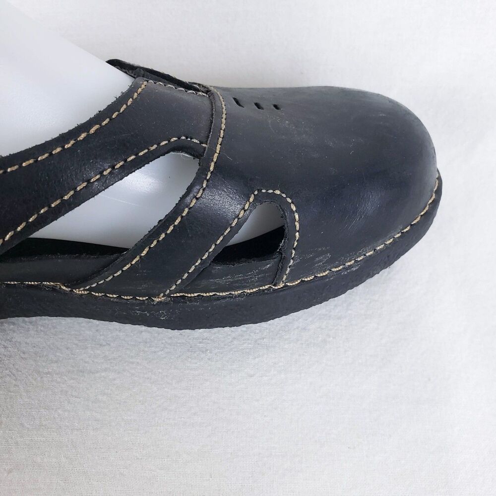 Duluth Trading Andina Sandals Womens 8.5 Black Leather Ankle Strap Comfort Gorp - Picture 4 of 8